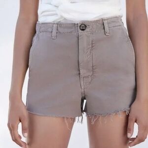 Zara ZW cotton the raw edge shorts